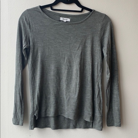 Madewell green long sleeve tee - Picture 1 of 2